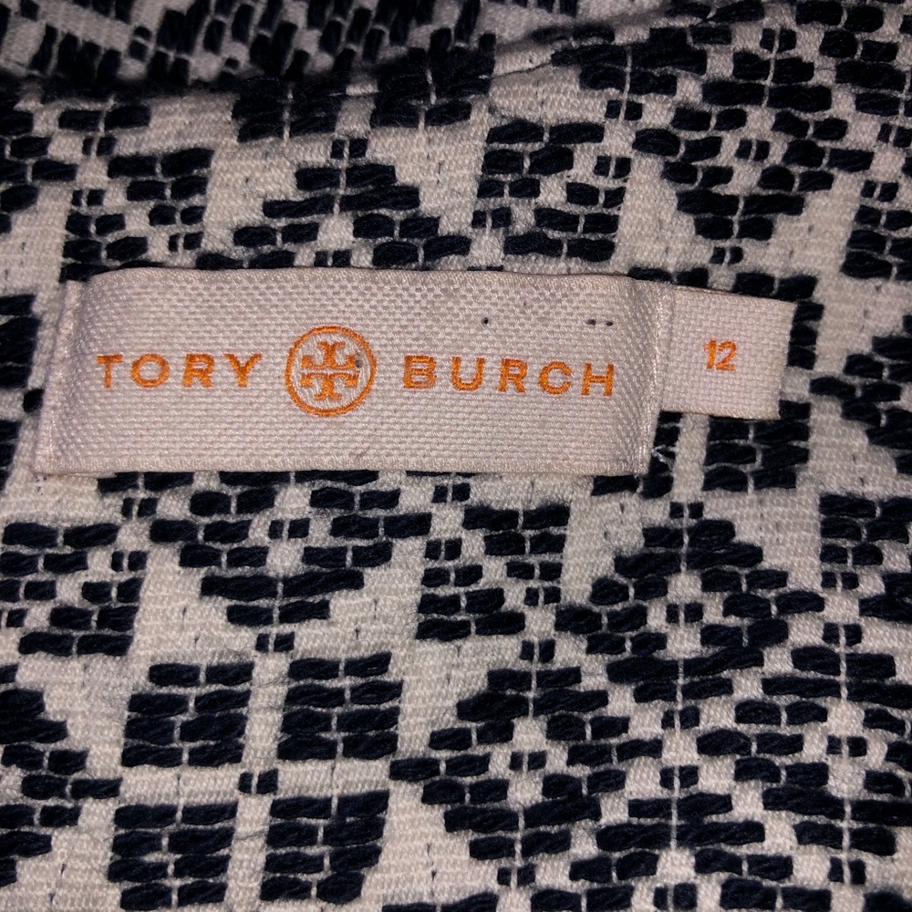 Tory Burch Textured Burlap Print A Line Dress 12 - image 8